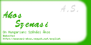 akos szenasi business card